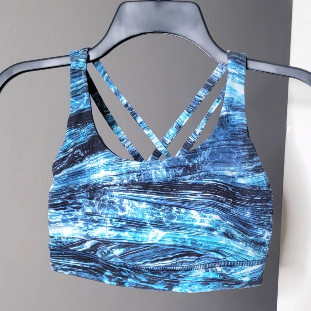 🍋 Lululemon Energy Bra Size 6 in Teal/Aqua Color